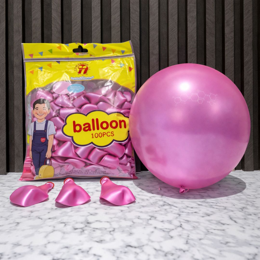 GLOBO R12 x 100 UNIDADES ROSADA   SATINADA