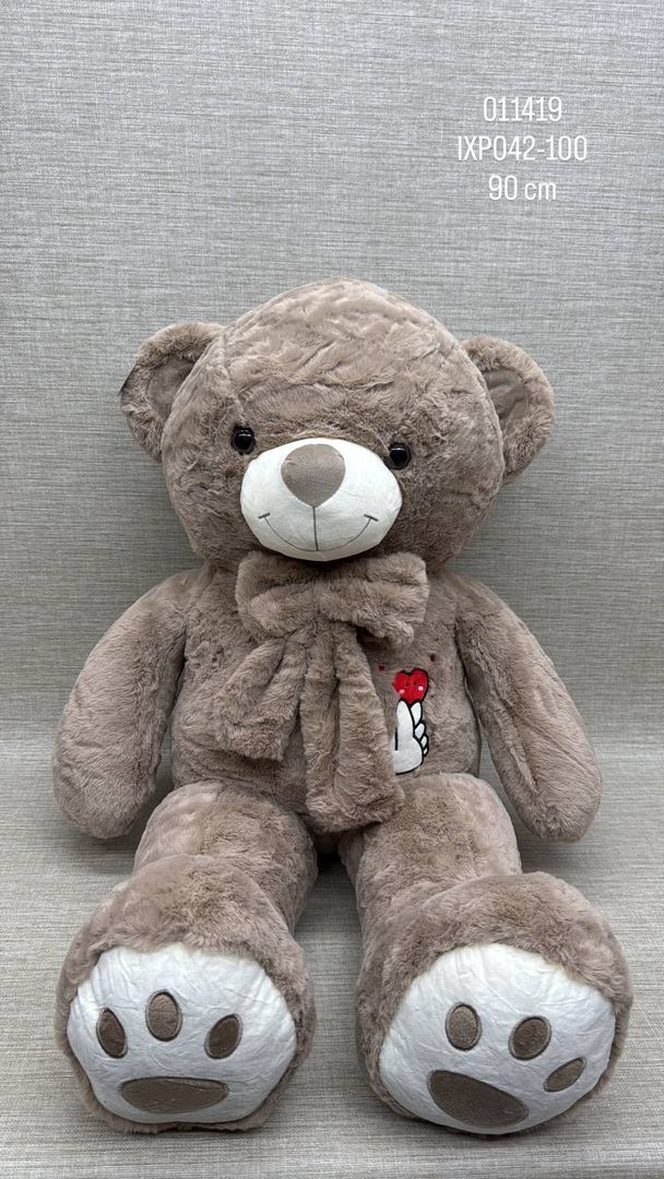 OSO PATAS LARGAS CON MOÑO DE 90 CM 