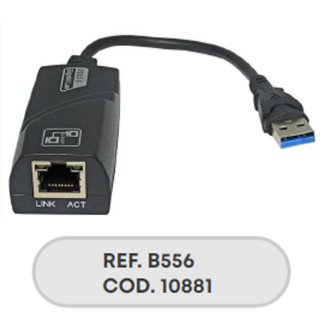 CONVERTIDOR USB 3.0 A RJ45 LAN GIGABIT