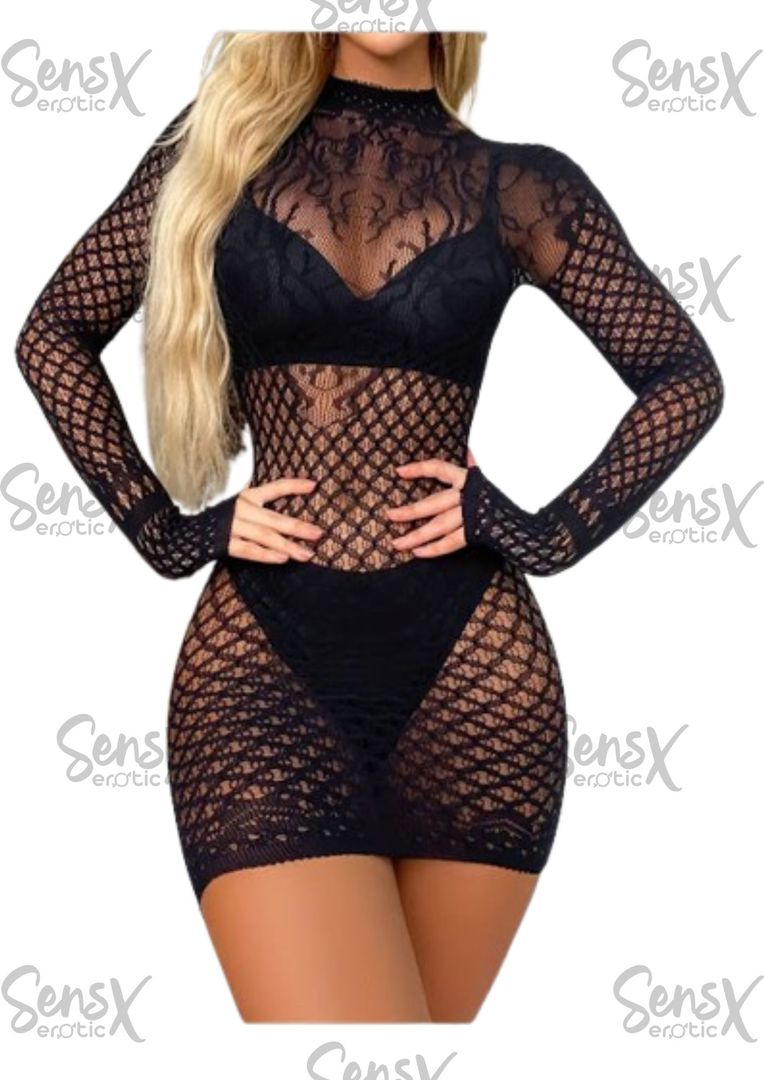 VESTIDOS DE MALLA MANGAS LARGAS