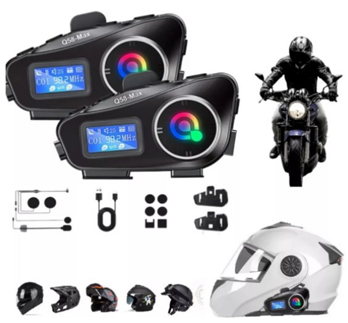 INTERCOMUNICADOR DE MOTO DOBLE Q58 MAX
