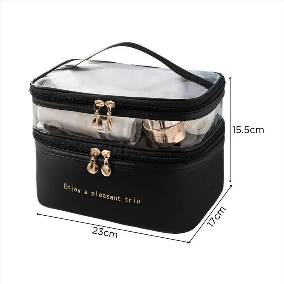 COSMETIQUERA DOBLE ORGANIZADOR DE MAQUILLAJE NECESER DUKMAR