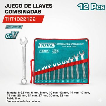 Imagen del producto LLAVES COMBINADAS X 12 PIEZAS TOTAL