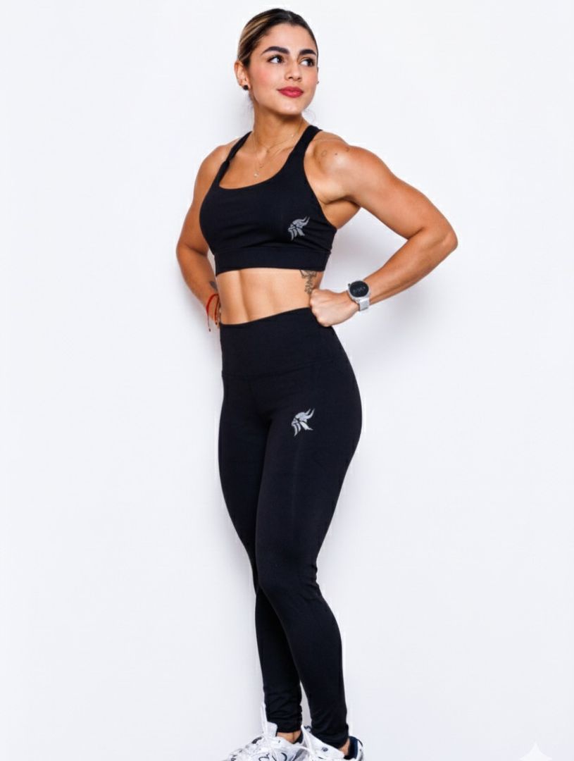 Leggings tiro alto tela Lycra