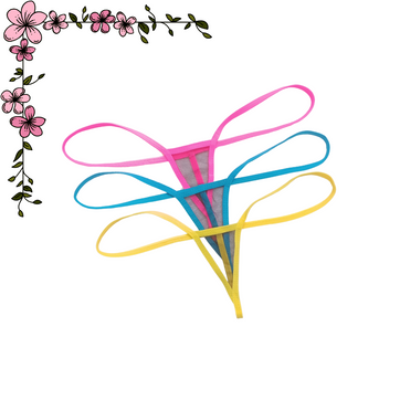 Imagen del producto Súper micro tanga hilo en velo negro 