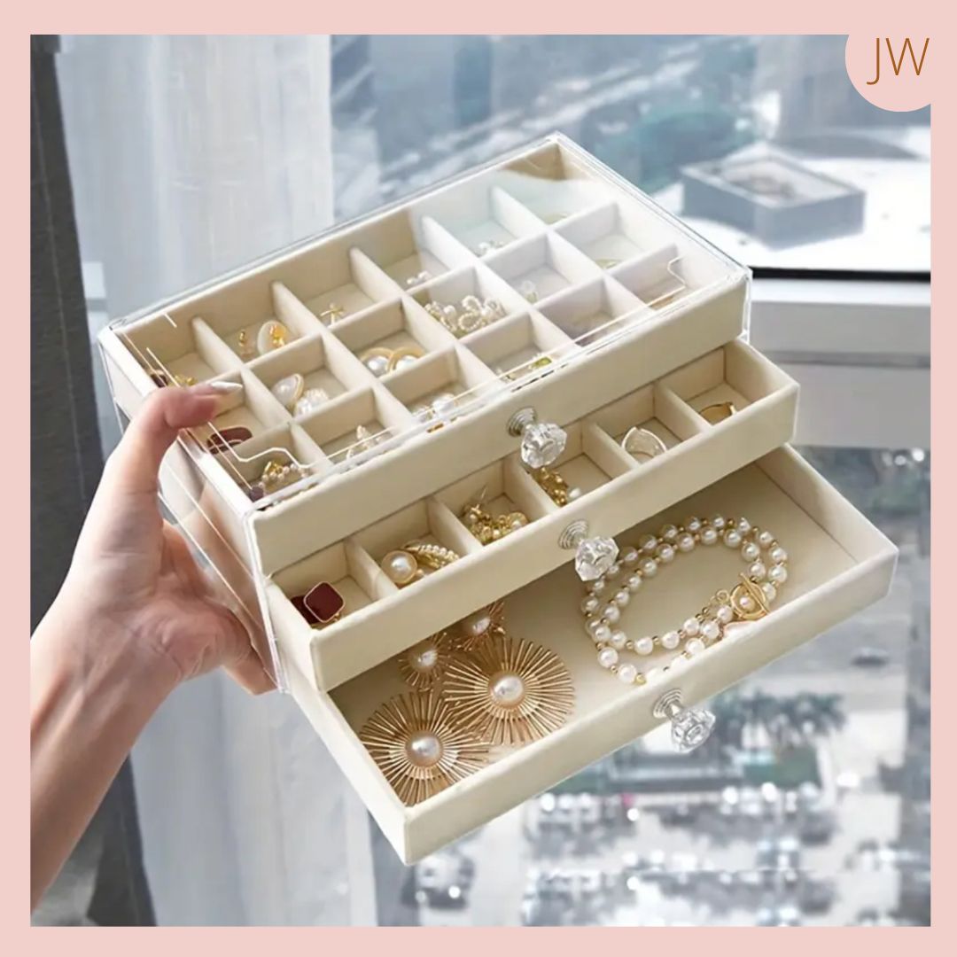 Caja Organizadora Gamuza 3 Pisos 