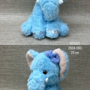 Imagen del producto ELEFANTE AZUL CON MOÑO DE  20 CM
