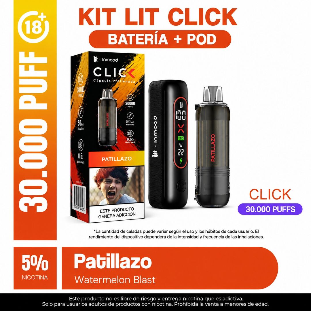 Kit Lit Click Sandia/patillazo 30.000 Puffs