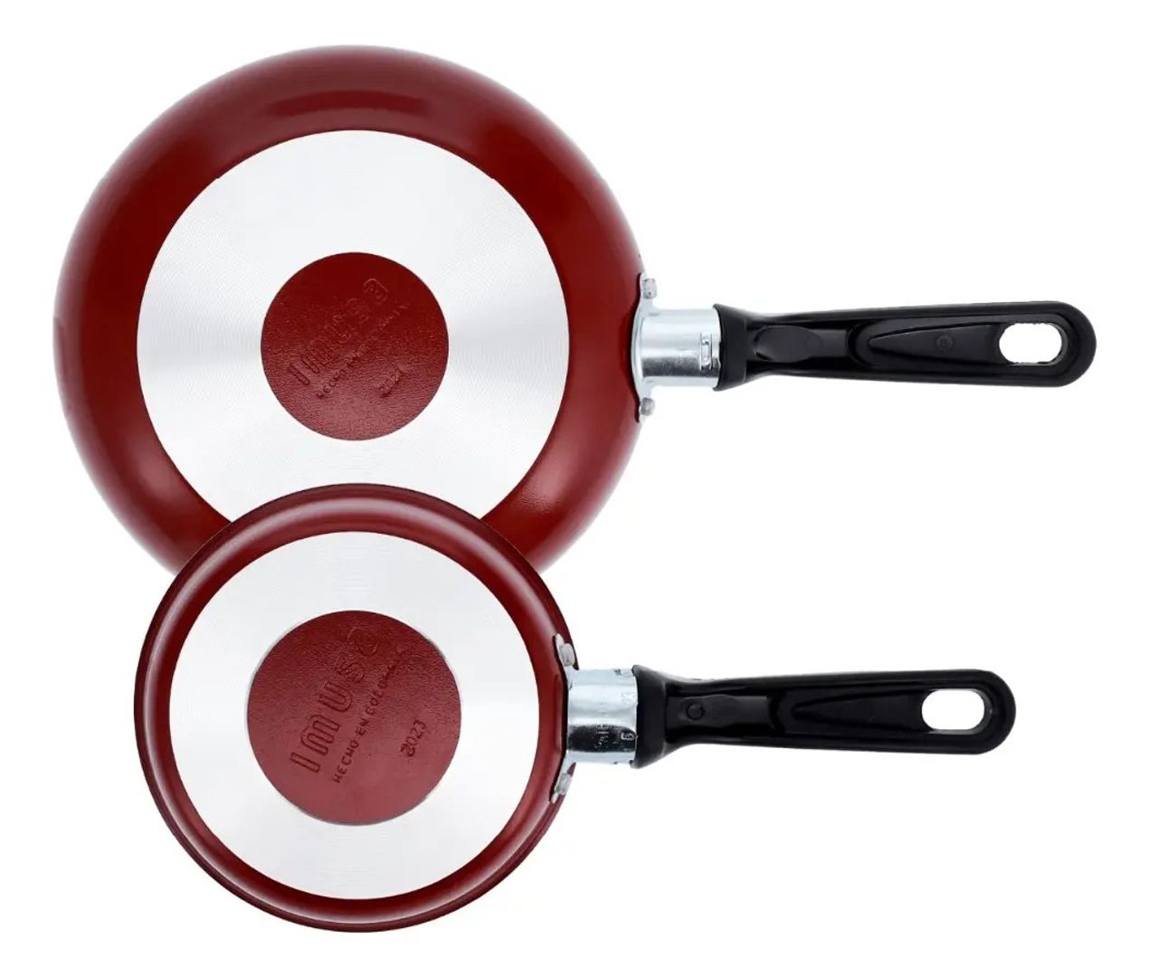  Set Imusa Colors Cacerola 12cm + Sartén 20cm Rojo