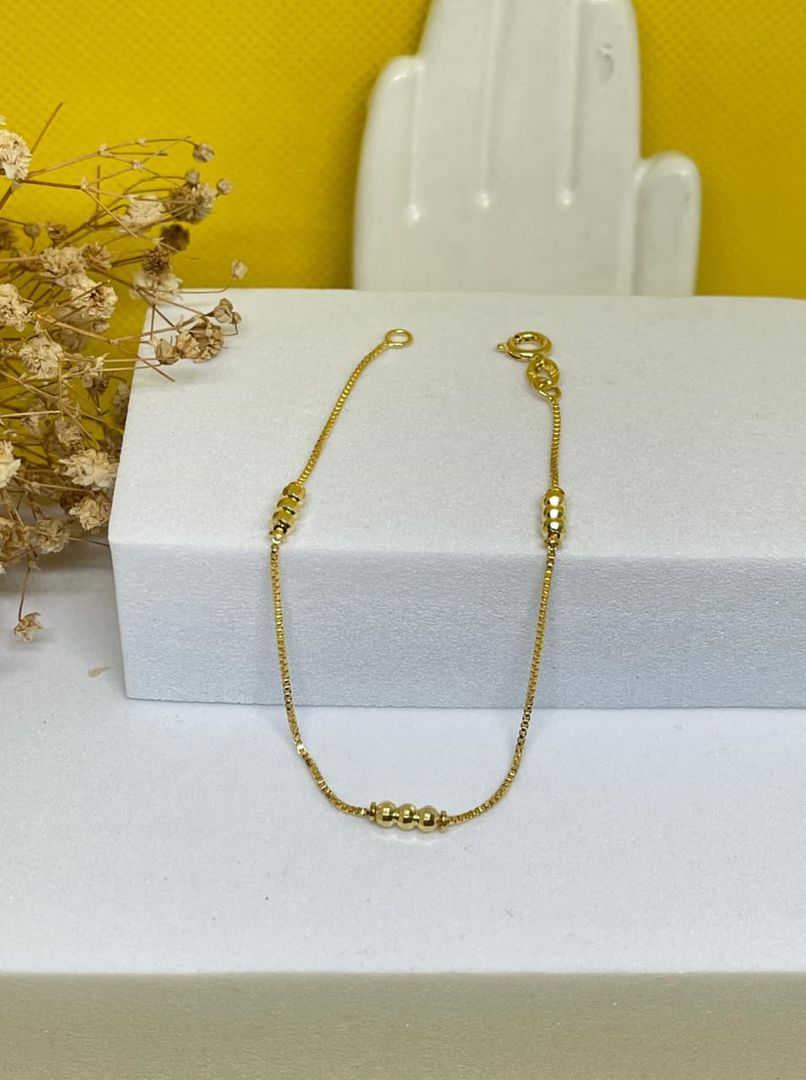 Pulsera veneciana balin discotero 3mm de 18cm