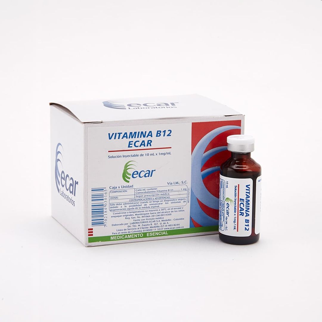 VITAMINA B 12 ECAR AMPOLLA X 10 ML