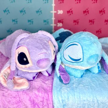 Imagen del producto Stitch/Angel acostado cobija DM