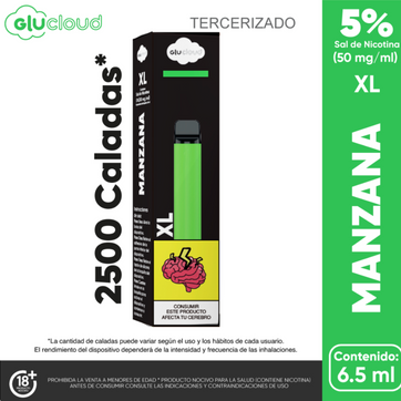 Imagen del producto GluCloud Manzana XL 2500 Puffs