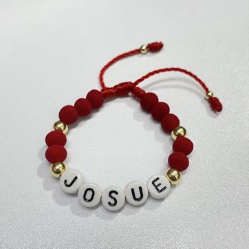 Pulsera letras con neopreno 6mm y balín 5mm  - imagen 1