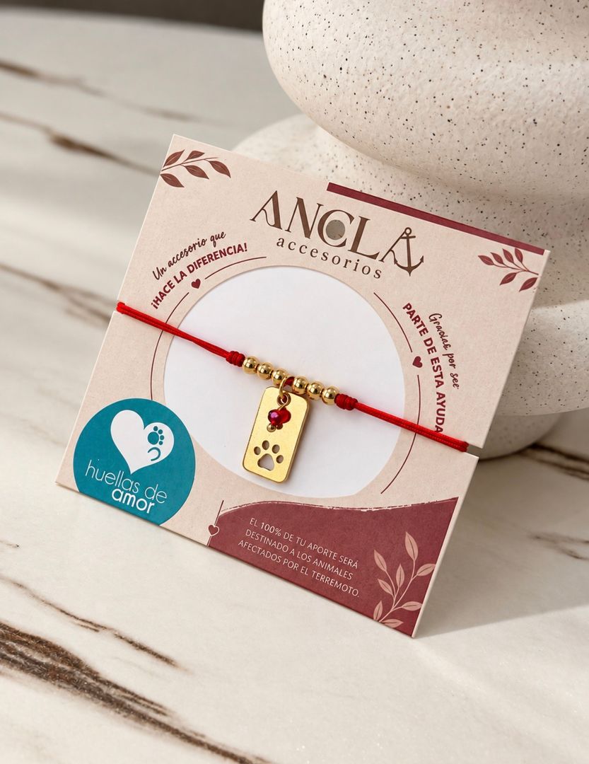 Pulsera hilo rojo huella 