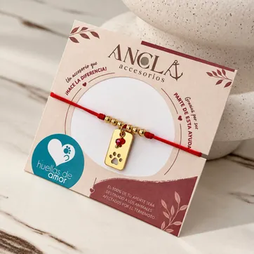 Imagen del producto Pulsera hilo rojo huella 