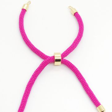 HERRAJE PULSERA HILO FUCSIA RODINADO - imagen 1