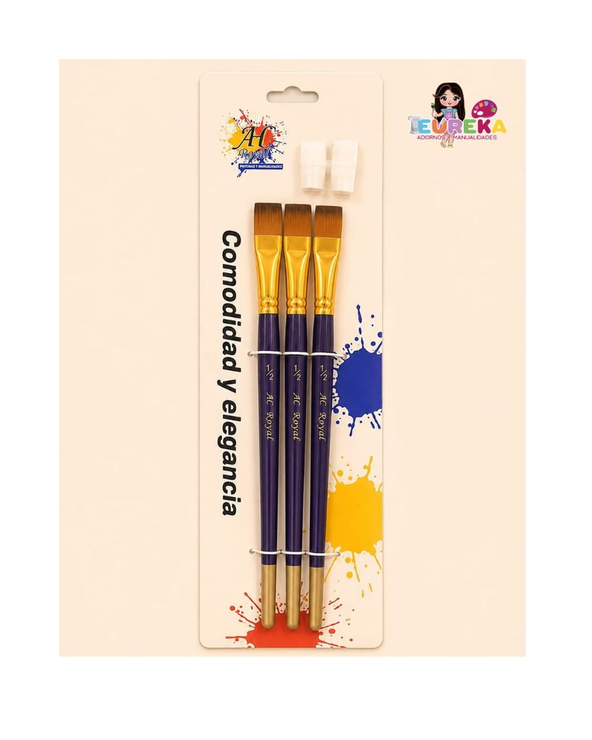 PINCEL AH ROYAL PLANO 1/2 X3 C/U