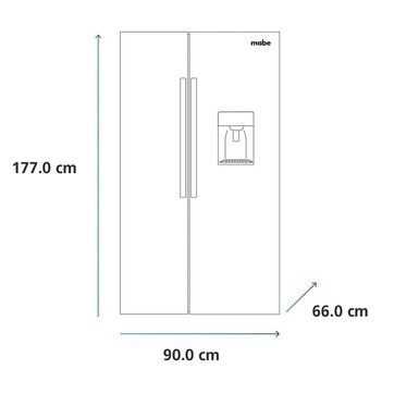 NEV MABE SIDE BY SIDE 565 LTS INOX INVERTER	 - imagen 5