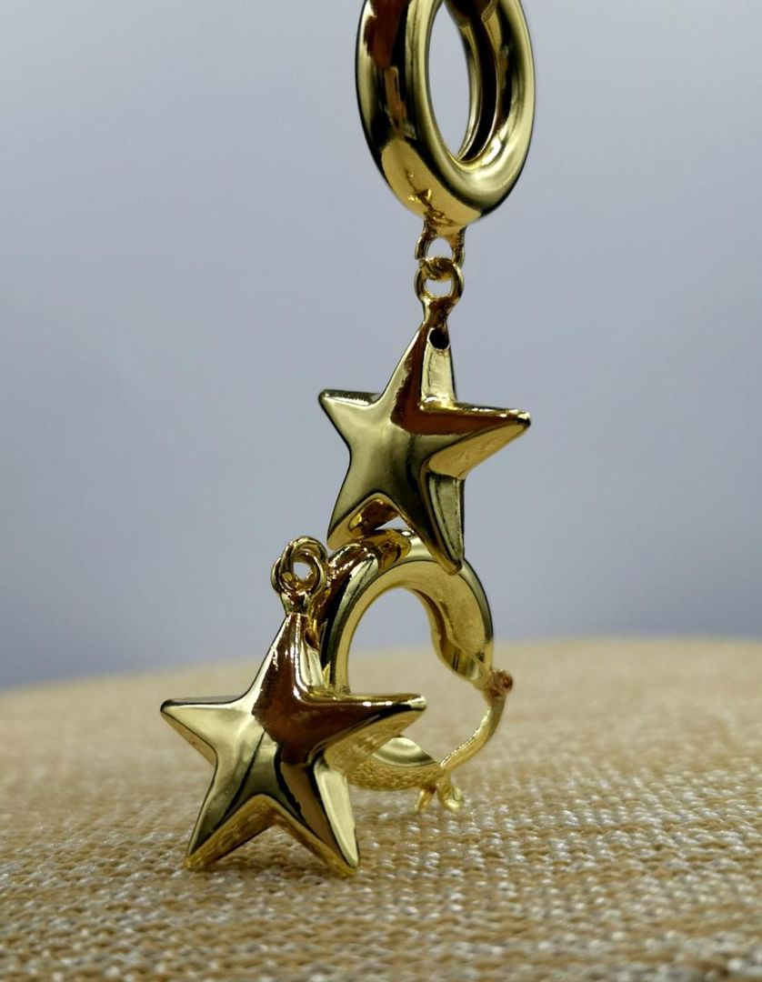 Candonga estrella colgante dorada, covergold 