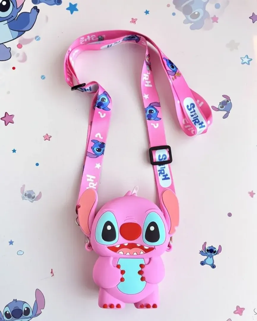 BOLSITO MANOS LIBRES DE STITCH Y ANGEL