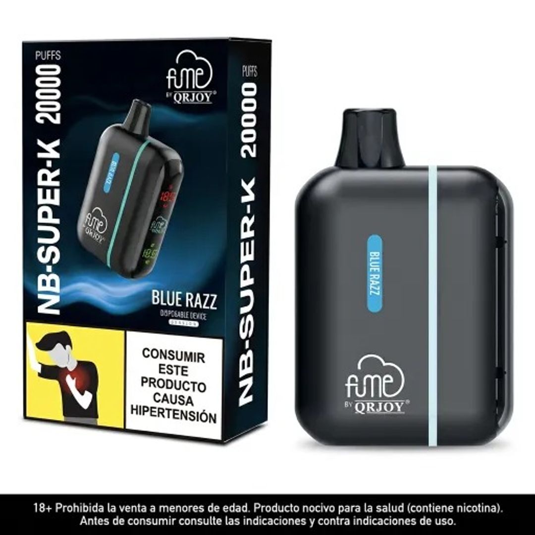 Fume Kit Nb Super K Blue Razz - Bateria Y Pod 20.000 Puffs