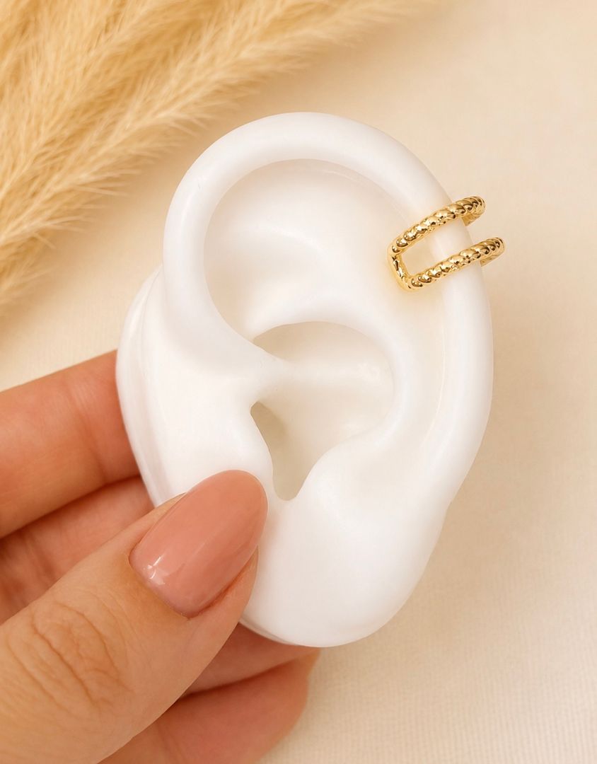 Earcuff doble dorado 