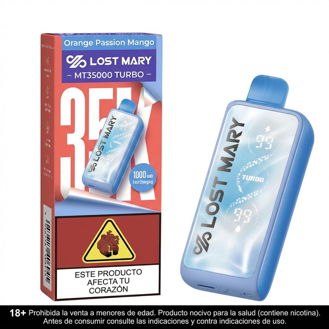 Lost Mary Orange Passion Mango 35.000 Puffs Mt Turbo