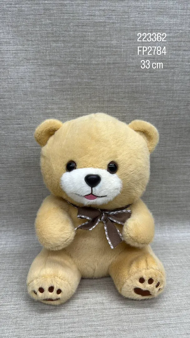 OSO BEIGE CON MOÑO DE 33 CM 