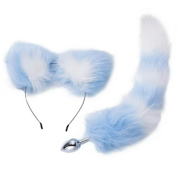 Imagen del producto Plug anal cola de zorro y orejas talla S