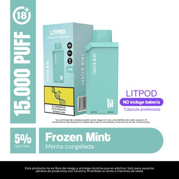 Imagen del producto Pod Lit Frozen Mint 15.000 Puffs Recarga