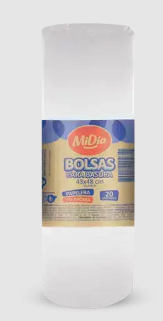 BOLSA BASURA BLANCA MIDIA 43X48