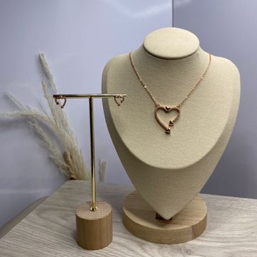 Imagen del producto Juego en covergold, corazón oro rosa 