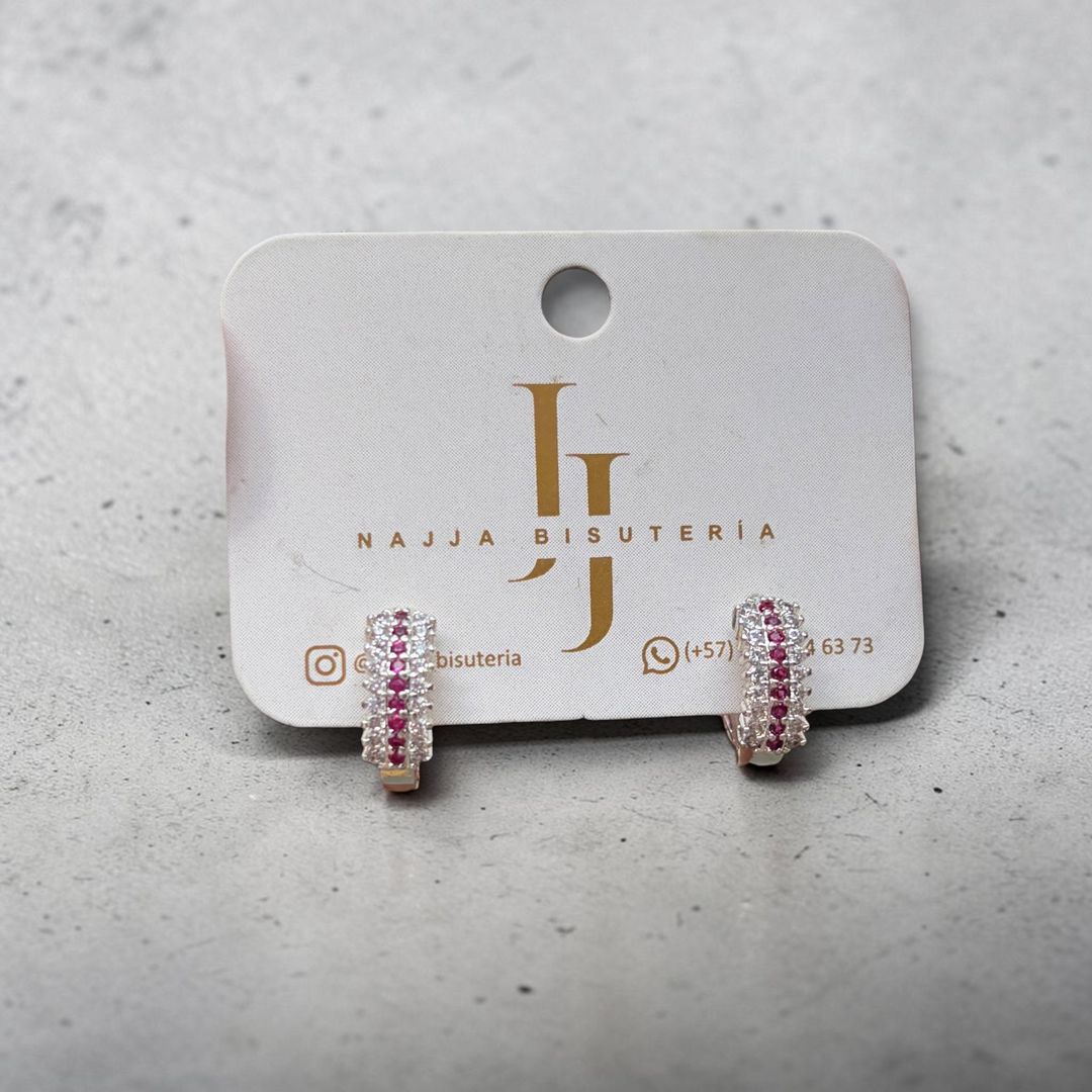 Candonga plateada con fucsia 