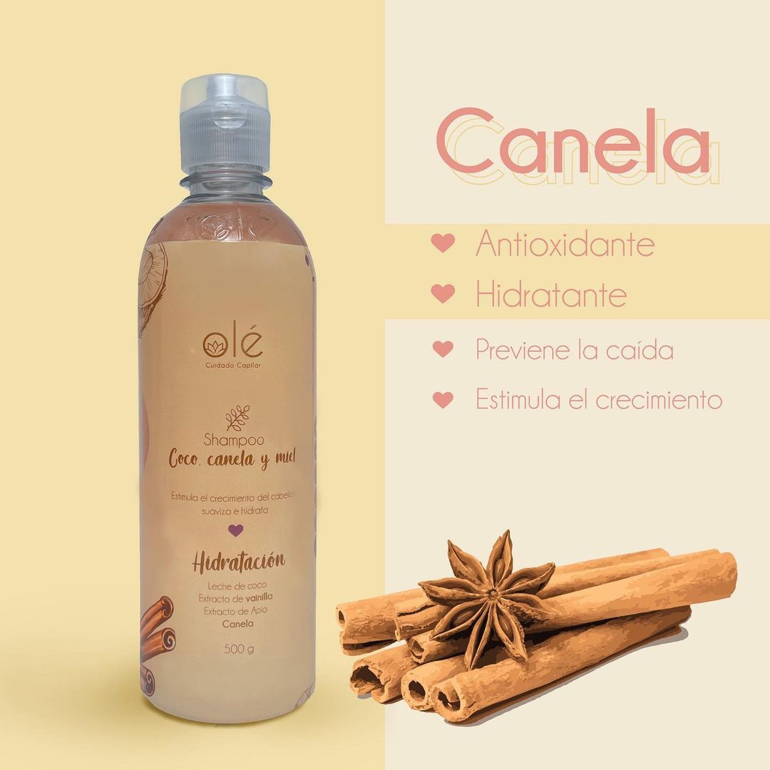 SHAMPOO COCO, CANELA Y MIEL 500 ml