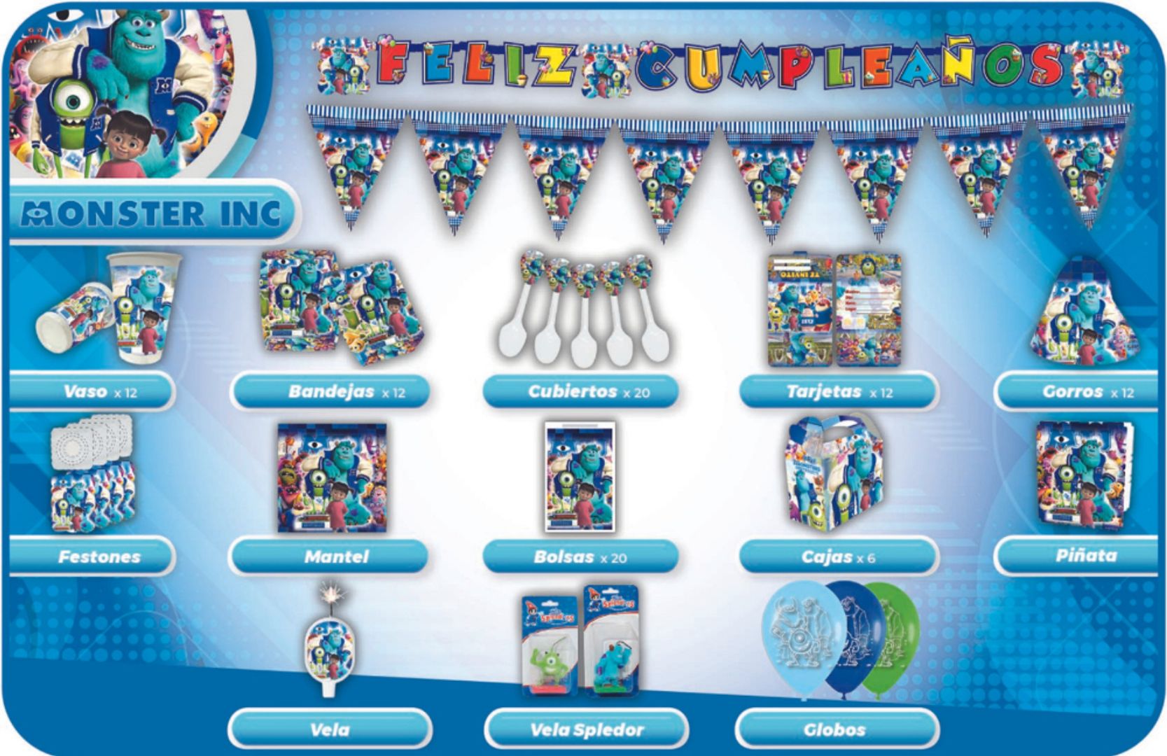 DECORACIÓN MONSTER INC 