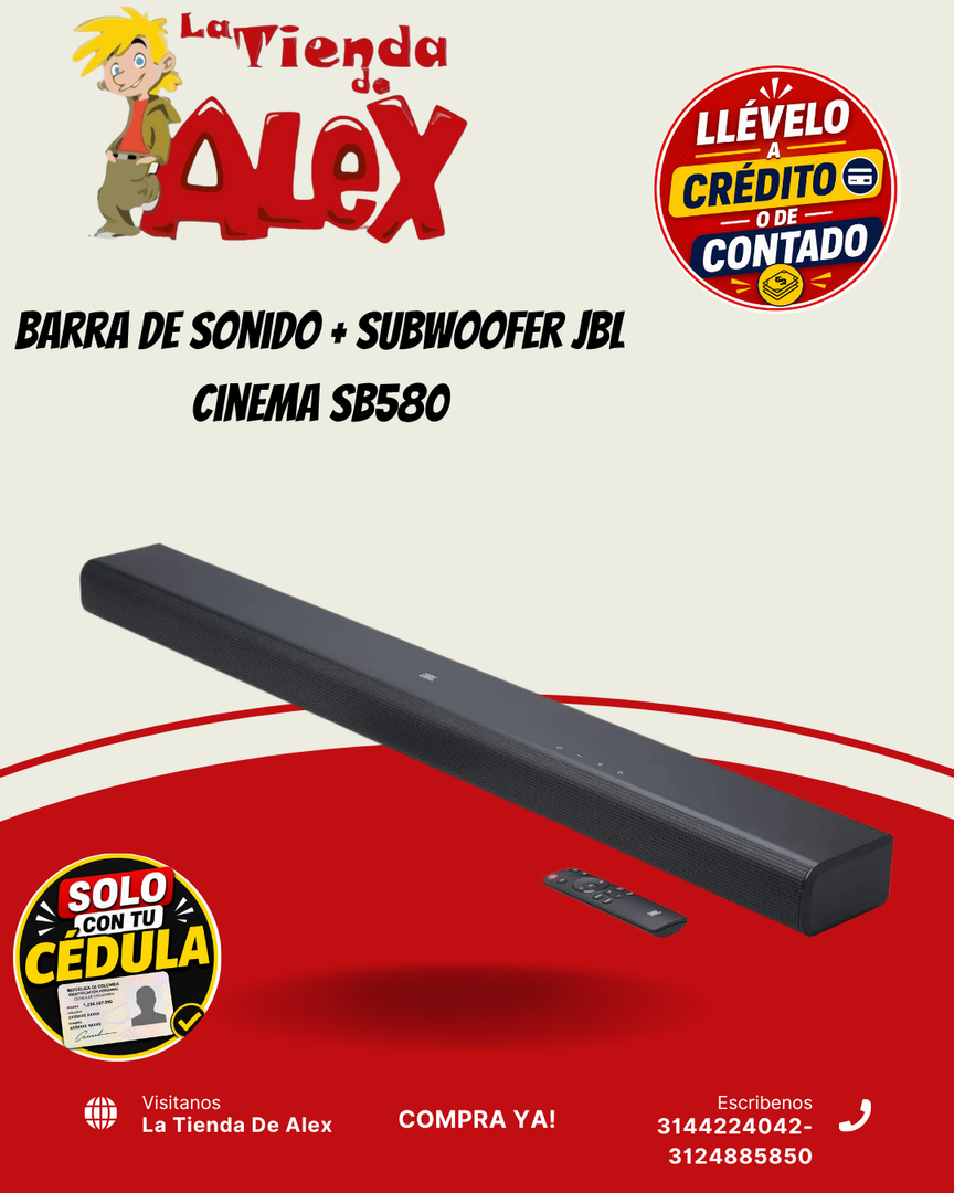 Barra De Sonido + Subwoofer Jbl Cinema Sb580
