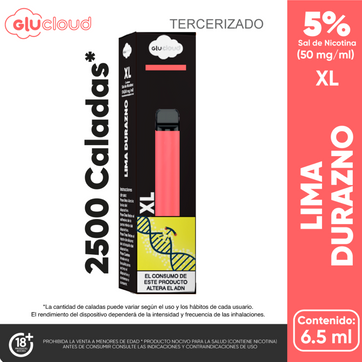 Imagen del producto Glucloud Xl Lima Durazno 2500 Puffs