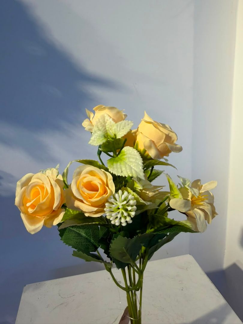 MINI ROSA X 5 AMARILLA 