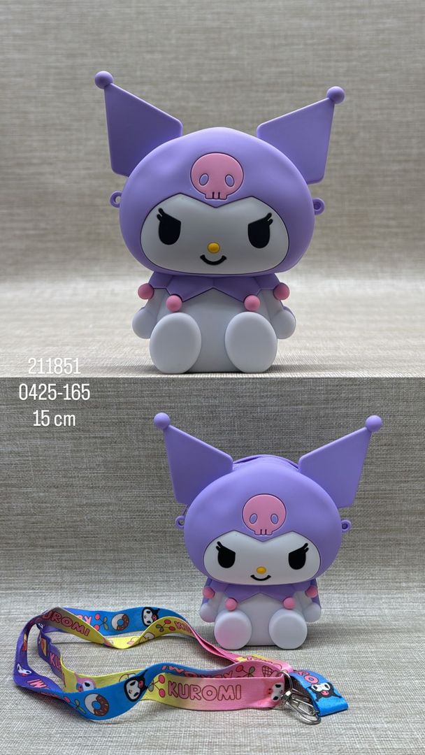 BOLSO EN SILICONA DE KUROMI LILA