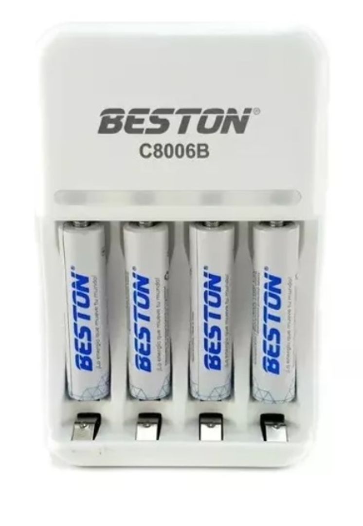 Pilas AAA x 4 Beston 1100mAh recargables con cargador