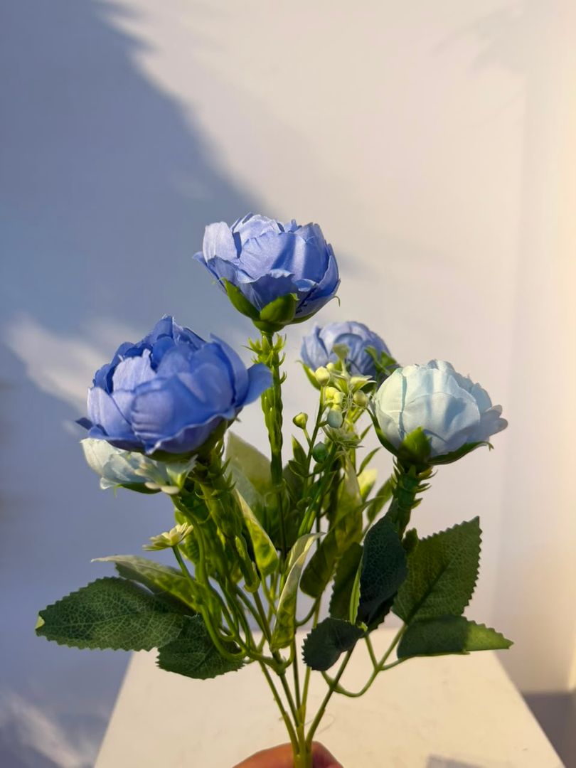 PEONIA X 5 AZUL CLARO Y OSCURO