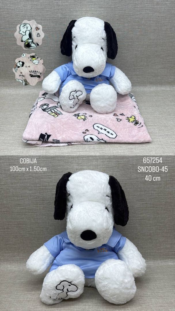 SNOOPY DE 40 CM CON COBIJA