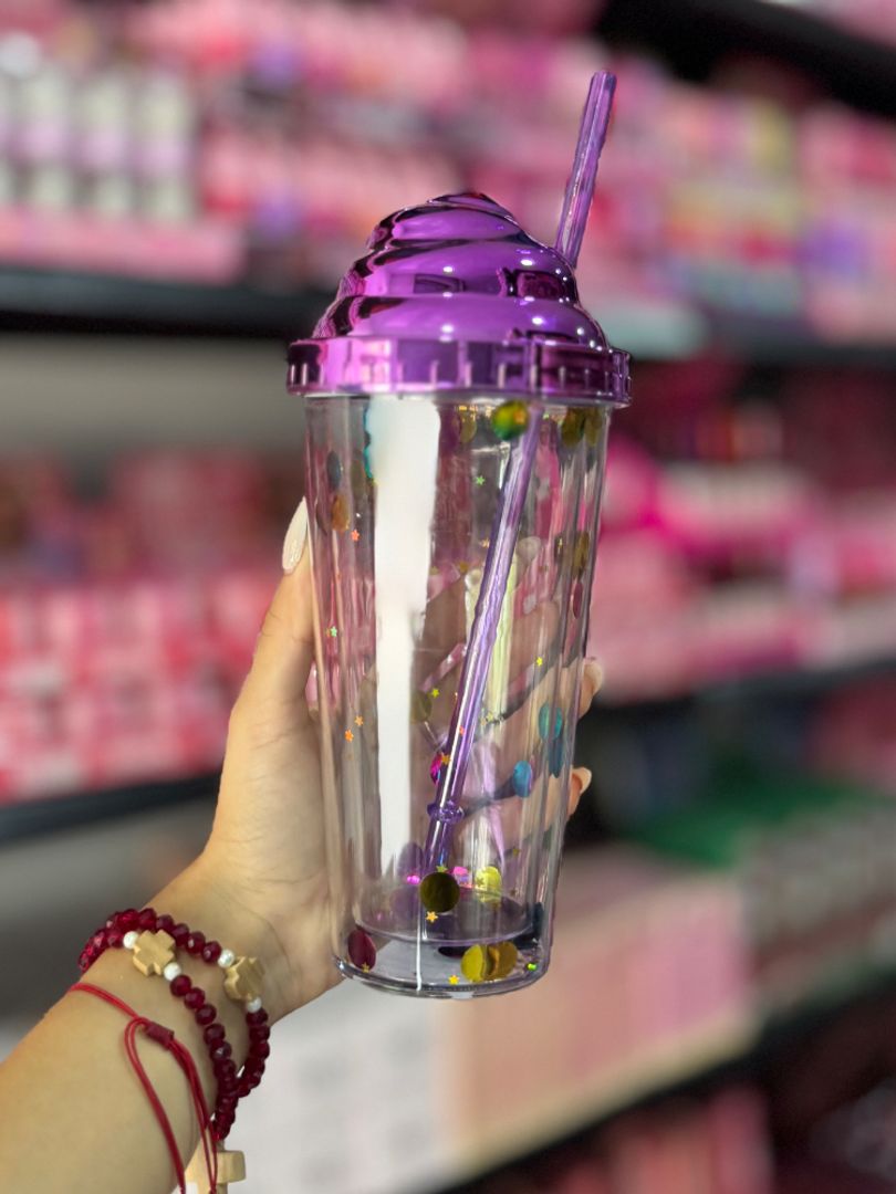 Vaso Confeti Metalizado
