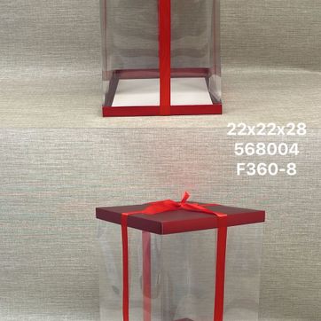 Imagen del producto CAJA ACETATO ROJA 22X22