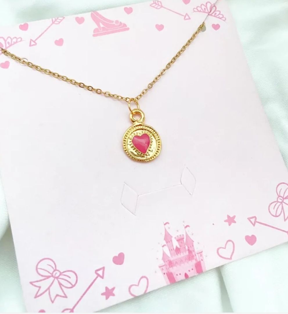 CADENITA CORAZÓN FUCSIA 
