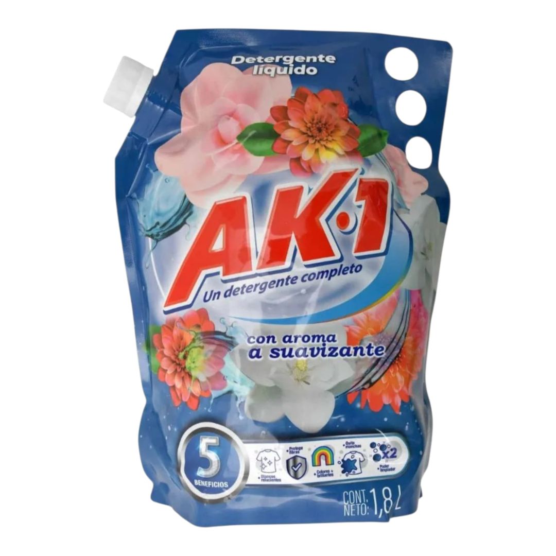  Ñ. DETERGENTE LIQUIDO AK1 + SUAVIZANTE X 1.8 LITROS DOYPACK
