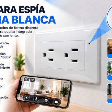 Imagen del producto Cámara Espía Toma Blanca WiFi