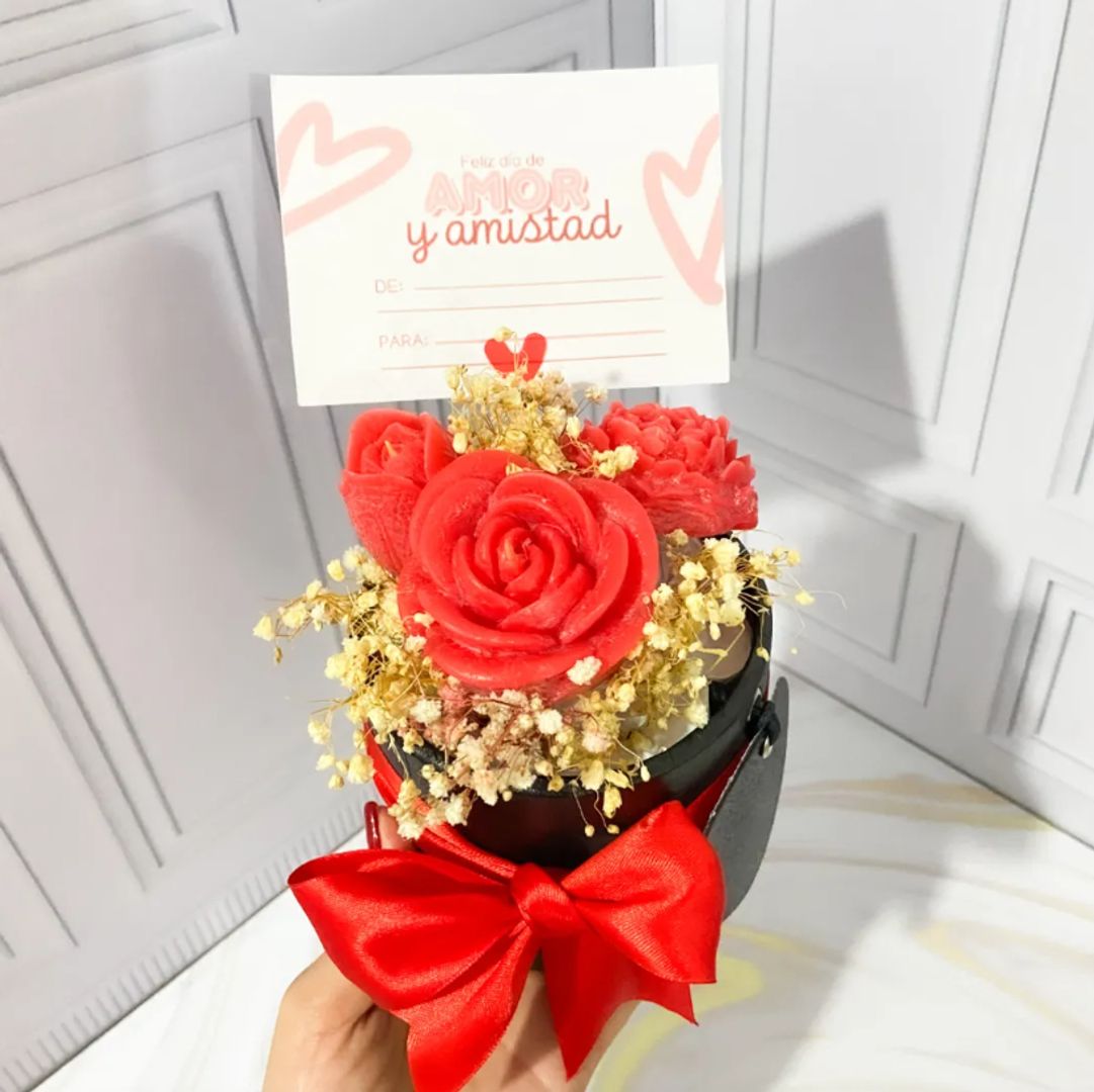  BOUQUETE ROSAS VELAS