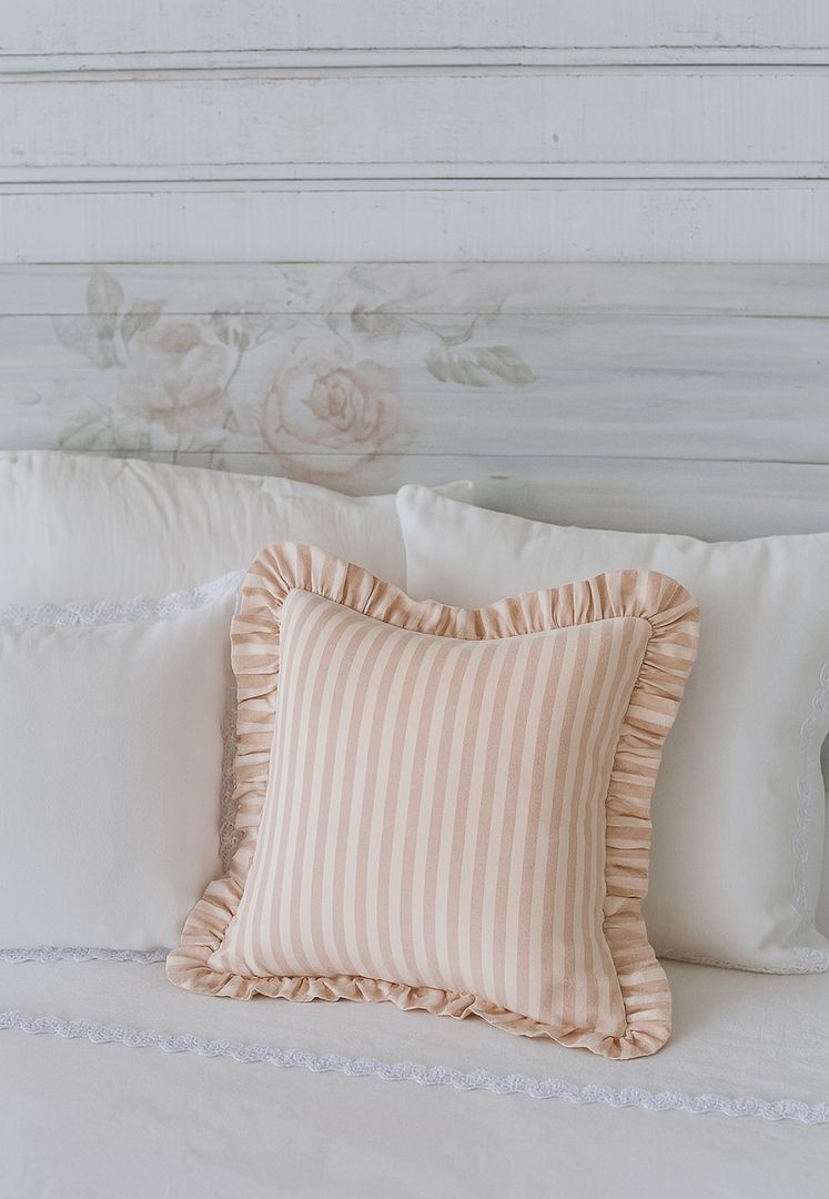 Almohadón Lino Rayas Rosa VENDIDO 
